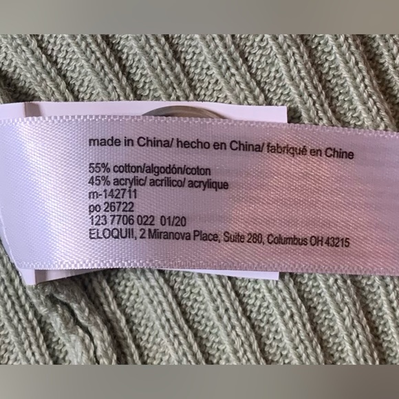 Eloquii Women's Long Sleeve Button Up Ribbed Midi Dress In Green. Large - Picture 12 of 13